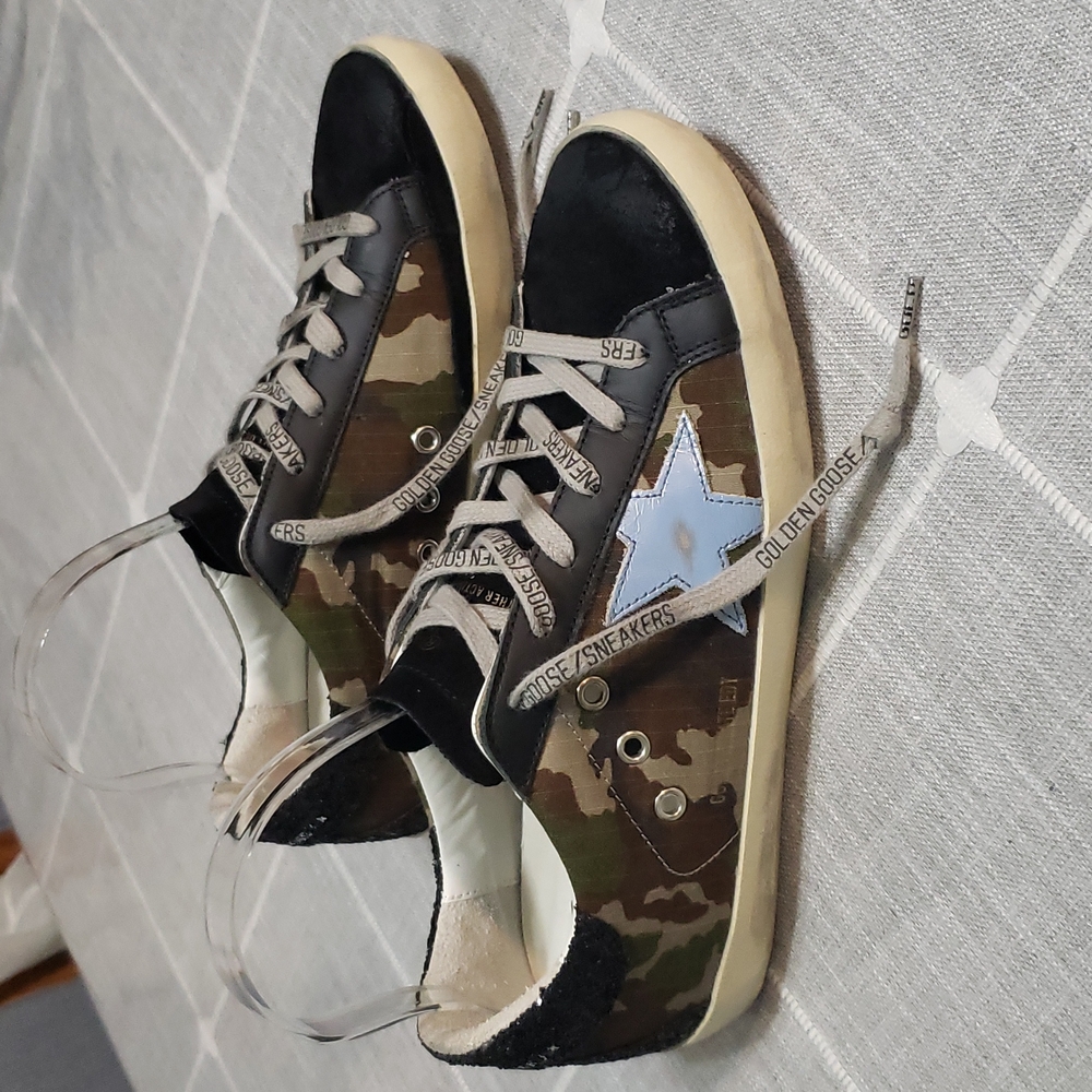 Golden Goose Camouflage and Black Sneakers - Picture 2 of 16